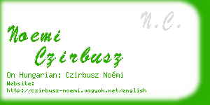 noemi czirbusz business card