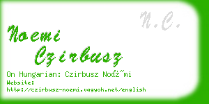 noemi czirbusz business card